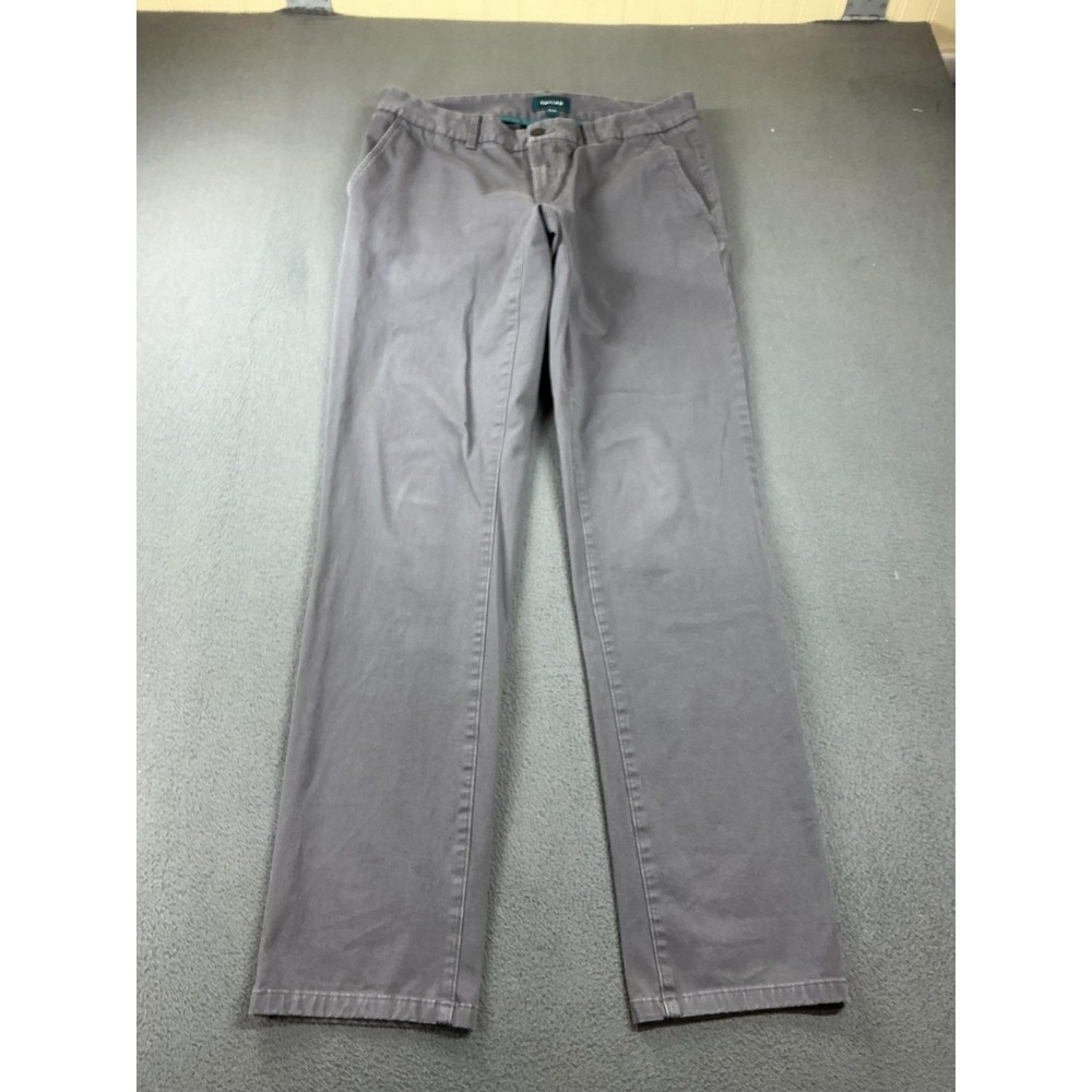 TAYLRD Pants Mens 33x34 Gray Regular Fit Chino Cotton Spandex Stretch Casual